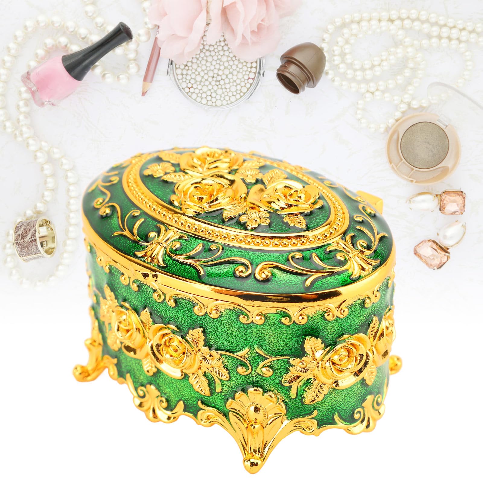 装飾的な金属製ジュエリーボックス 装飾的な金属製ジュエリーボックス